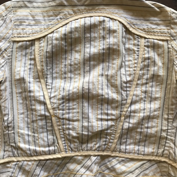 Free People Striped Cotton Crop Tie Front Jacket - Picture 6 of 8